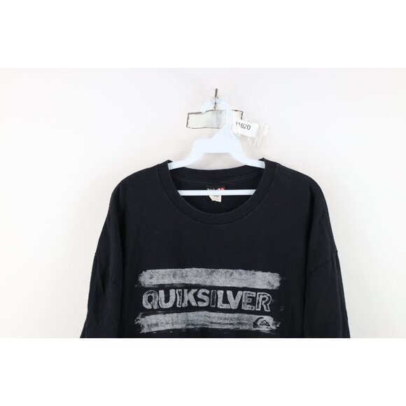 Vintage Y2K Quiksilver Surfing Mens 2XL Faded Spell Out Short Sleeve T-Shirt - Picture 2 of 14